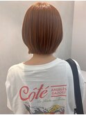 ブリーチなしWカラー×オレンジ