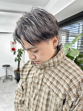 メンズデザインカラー/フェザーパーマ/スパイキーショート/静岡