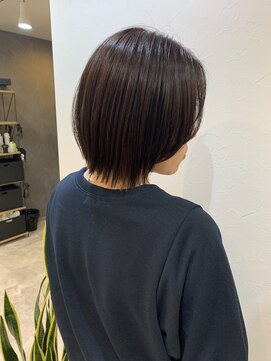 ＊外はねショート×ブラウンカラー