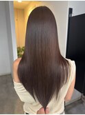 艶髪×ナチュラルブラウン×ロングストレート髪質改善