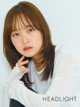 アーサス ヘアー デザイン 亀有店(Ursus hair Design by HEADLIGHT) 小顔韓国似合わせミディアムレイヤーくびれミルクブラウン