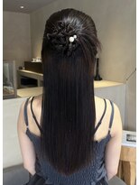 ロウROW)&nbsp;ヘアアレンジ ヘアセット ハーフアップアレンジ結婚式ヘアセット