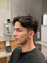 リレーションメンズヘアー(RELATION MEN'S HAIR)&nbsp;ツイストスパイラルパーマフェードツーブロックマッシュメンズ
