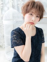 モッズヘア 越谷(mod's hair)&nbsp;斜めバングで小顔くせ毛風ショートボブb越谷20代30代40代!