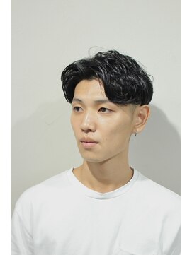 レンゲン(LENGEN) 束感刈り上げビジネス七三ツーブロックアップバング202