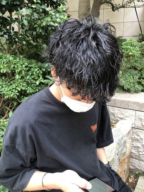 コンマヘアアップバングツーブロックマッシュ束感【市川】