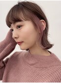 インナーカラー_イヤリングカラー_大人ガーリーピンクベージュ◎