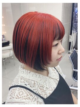 チップタップ 府中店(tip top) 顔周りレイヤーボブ×アンブレラカラー