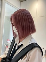【川辺晴加】前下がりボブxピンクブラウン