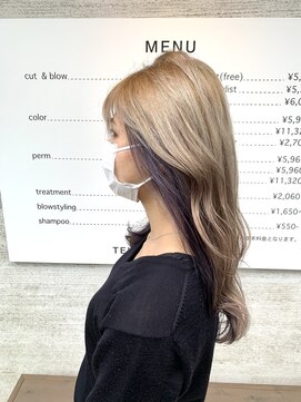 ハニー(HONEY by Chord) ベージュ×パープル