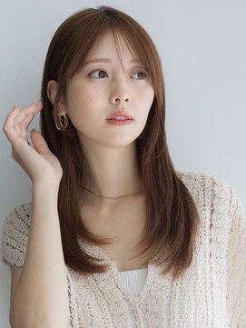 ガーデンヨコハマエスト(GARDEN YOKOHAMA est) ストレートミディアムレイヤー こなれミディ 前髪 イメチェン