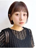 Say.切りっぱなしボブ内巻きボブミニボブ黒髪ぱっつん前髪表参道