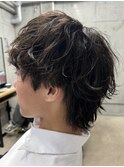 ハイトーンカラー/マッシュパーマ/アースカラー/men's/
