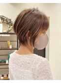 30代40代50代絶壁解消前髪あり小顔前下がりショートボブ