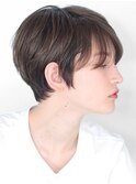 ショート・ボブ/面長/前髪あり/絶壁解消/30代/40代/50代/くびれ
