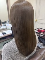 ラボヌールヘアーノーブル 新越谷店(La Bonheur hair noble)&nbsp;極上髪質改善/美髪ストレート/スモーキーベージュ/レイヤー
