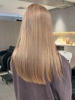 サンクマーケット 渋谷(cinq MARKET) 渋谷ミルクティーベージュハイトーンカラーヘーゼルベージュ韓国