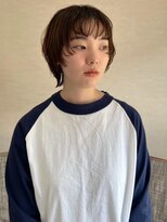 トナリ(tonari)&nbsp;ショートウルフ 顔周りレイヤー ボブ ベージュ【鹿児島中央駅】