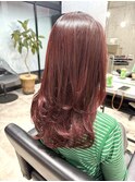 チェリーレッド/髪質改善/ハイレイヤー/艶髪