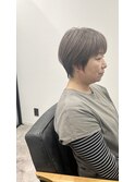 ショート　白髪ぼかし