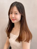 アグノス 青山(Agnos) ココアベージュグラゲヘアーくびれ小顔オリーブグレー