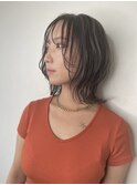 ハイライトカラー/グレージュボブ