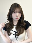 前髪顔周り韓国レイヤー×艶カラー