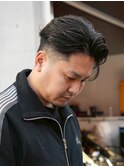 MEN'S/毛流れサイドパート×フェード/毛流れパーマ