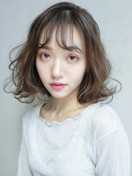 アイティー バイ アルバム 中野店(IT by ALBUM) ふわボブ_ハイライトカラーセミウェットウェーブ_37323