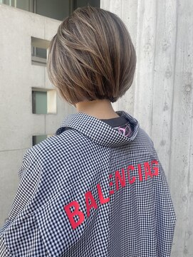 リバレッジ 広尾(Leverage) 白髪染めでもできる大人ハイライトボブ【恵比寿/広尾】担当 濱口