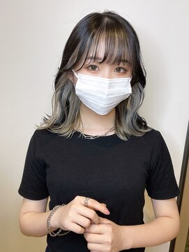 マティス 表参道(matiz) インナーカラー/ミディアムレイヤーカット/デザインカラー/前髪