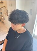 東大阪長瀬メンズ専門美容室ZONE波巻きマッシュパーマ