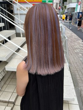 アソビセカンド 原宿(ASOBI 2nd) 前髪/マチルダボブ/ピンクベージュ/インナーグレージュ/ブルー