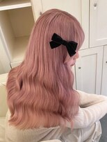 ベレーザ 渋谷(BELEZA)&nbsp;6527ニュアンスカラーホワイトピンク波巻きミルクティーピンク