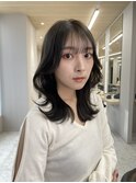 博多/福岡/韓国ヘア/前髪顔周りカット/レイヤー/透明感カラー