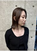 切りっぱなしボブスタイル