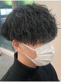 奈良men's長め強め縦落ちツイストスパイラルパーマ