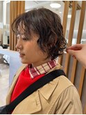 パーマ 髪質改善 艶髪 ミディアムレイヤー 学割24