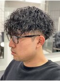 シャドウパーマメンズカットスパイラルパーマツイスパ波巻き