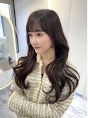 ココアブラウン 前髪顔まわりカット