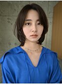 前髪長めレイヤーボブ/透明感アッシュブラウン/表参道