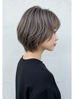 インスヘアー 京都四条大宮店(INCE HAIR)&nbsp;サイドレイヤーショートボブ×グレージュ