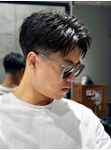 MEN'S/フェザーショート×フェード/短髪/男髪