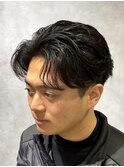 【ニュアンスオールバック】【ニュアンスパーマ】T