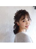 パーティハーフアップ