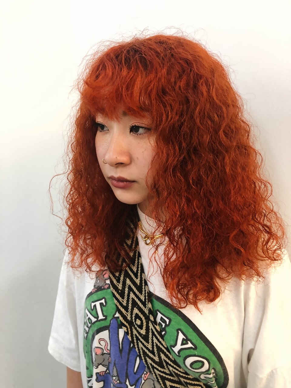 オレンジ×スパイラル カーリーヘア：L122686505｜ホープ 渋谷(HOPE)の