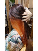 サロン ド ビューティー ラ デュース&nbsp;インナーカラー　ブラッドオレンジ