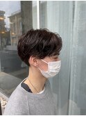 束感ショート/ショコラアッシュ/ツーブロックマッシュ