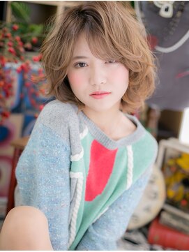 カバーヘア ブリス 戸田公園西口店(COVER HAIR bliss) くせ毛風ボブパーマミルクティーアッシュc5戸田公園10代20代30代