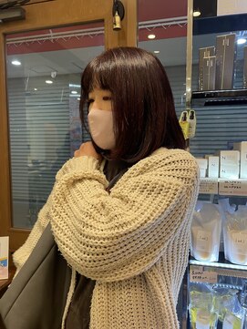 エラン 東久留米店(Elan) 20代30代40代ピンクアッシュ艶感ストレート透明感ナチュラル